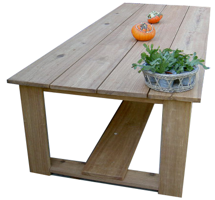 MaikelsDesign real world custom garden table shown at a angle